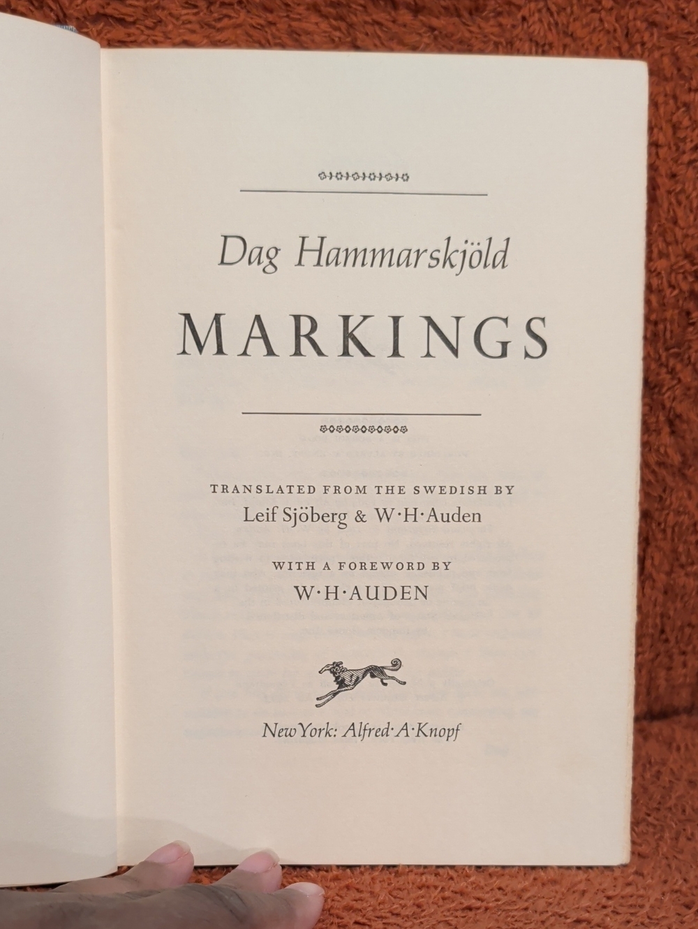 Dag Hammarskjöld Markings Book - ( Hardcover Book )